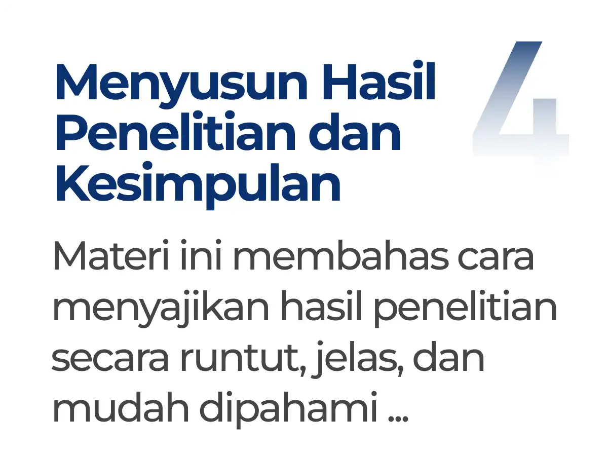 Menyusun Hasil Penelitian dan Kesimpulan