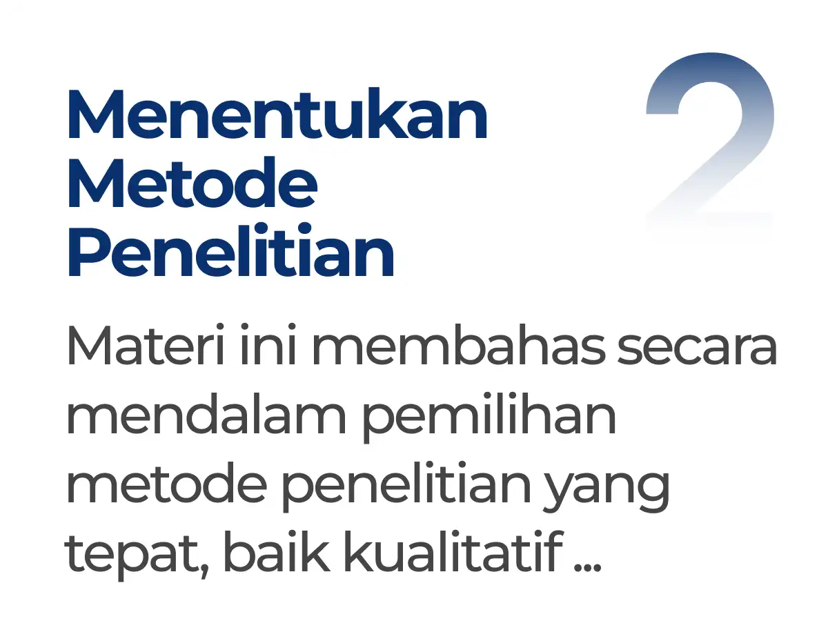 Menentukan Metode Penelitian